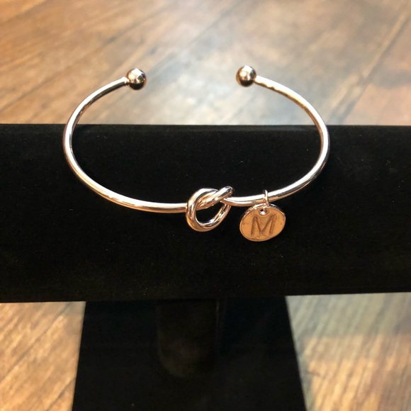 Rose Gold Initial Knot Bracelet - Picture 6 of 6